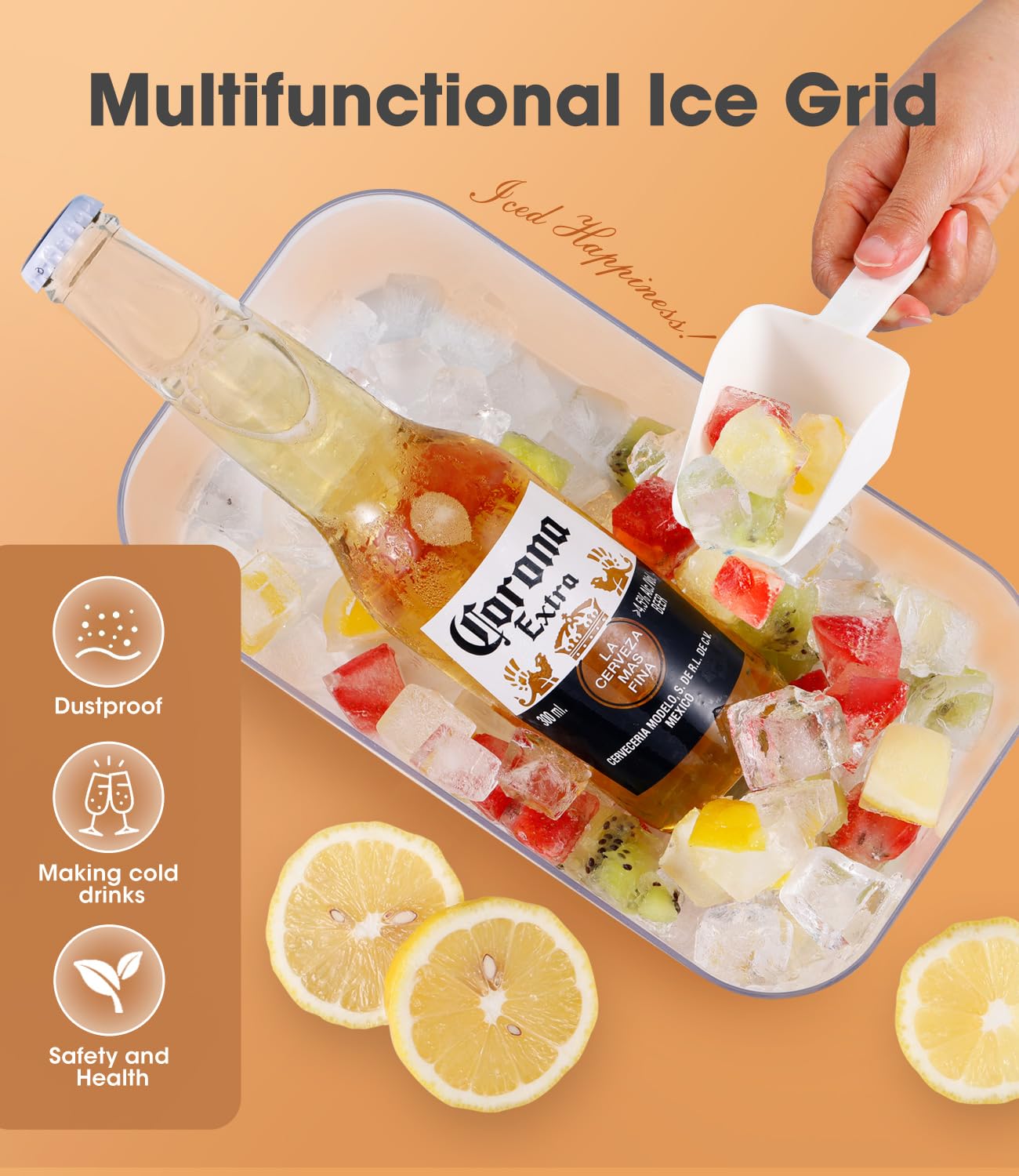 One Button Ice Cube Tray