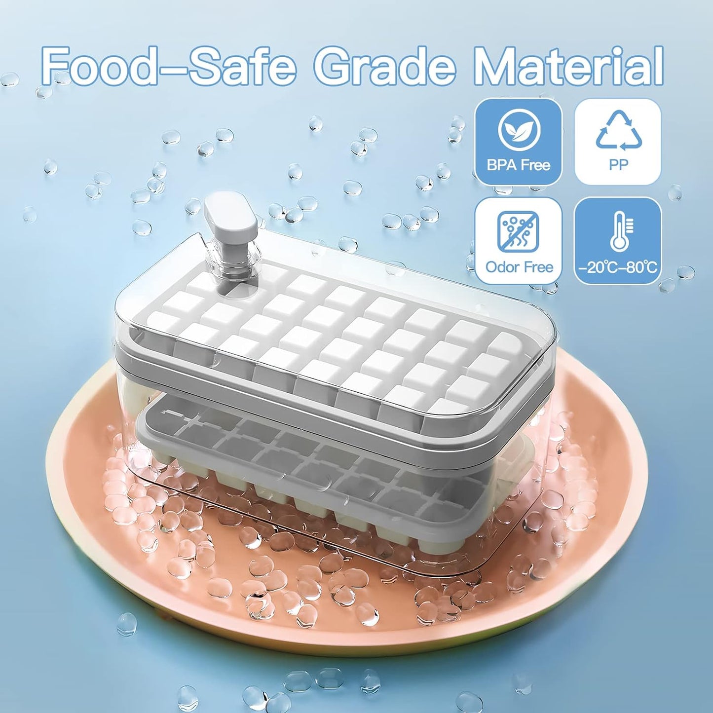 One Button Ice Cube Tray