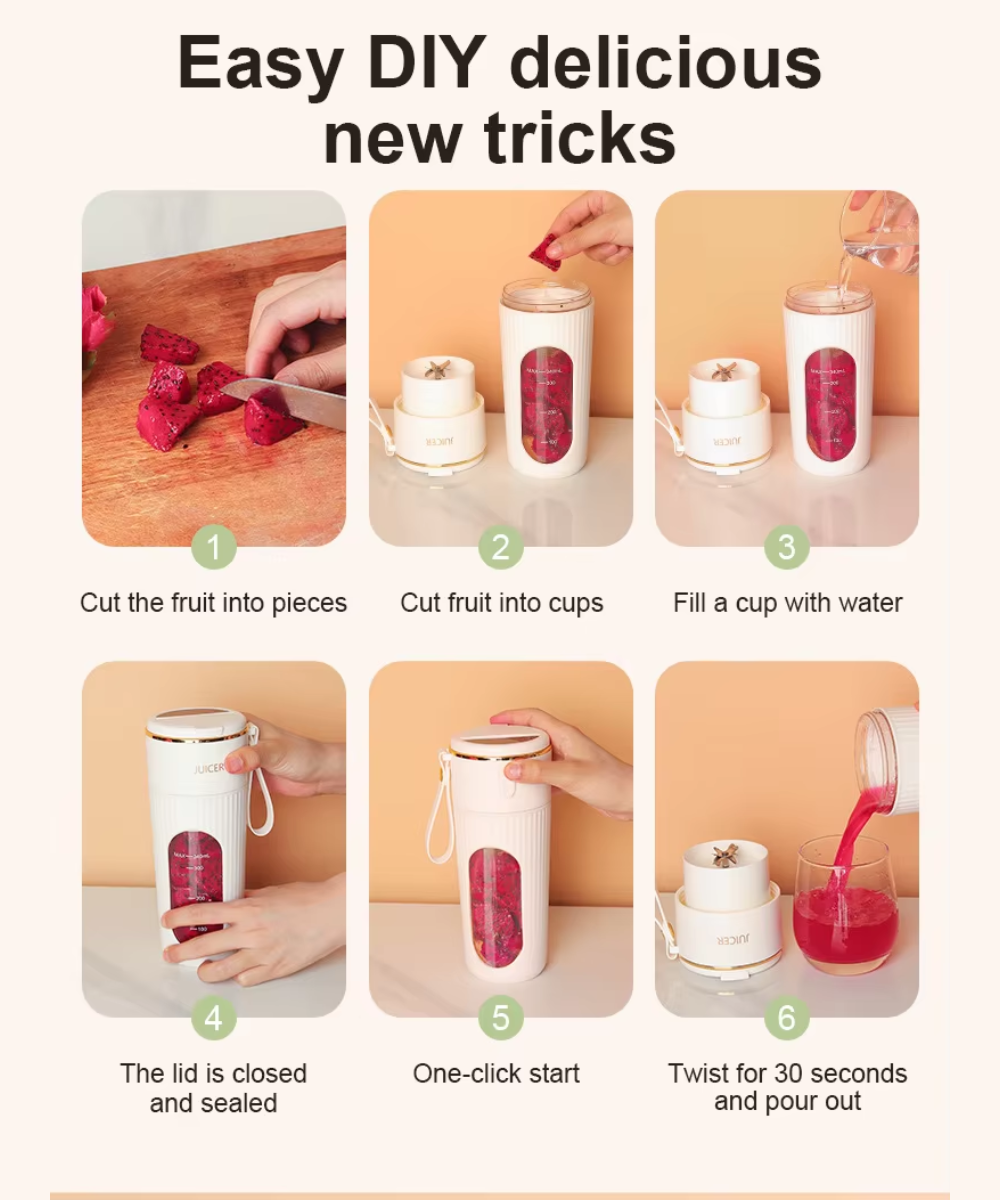 340ML Portable Juicer With Led Screen