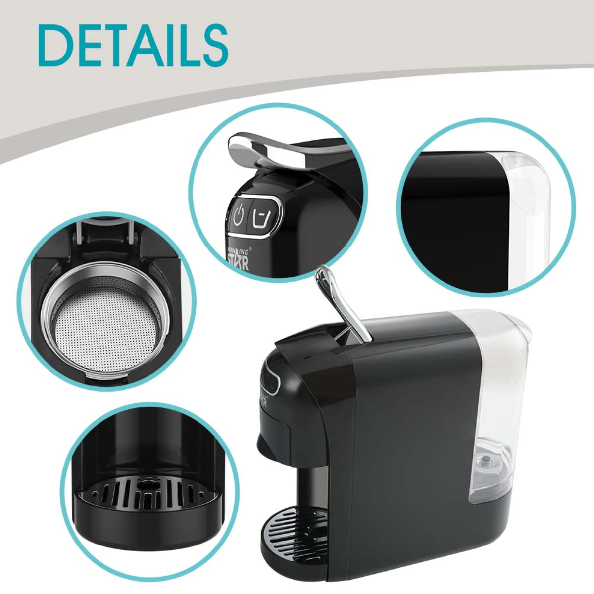 Electric Multi 4 In 1 Capsule Coffee Machine