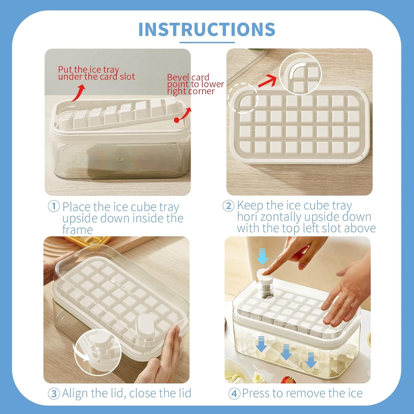 One Button Ice Cube Tray