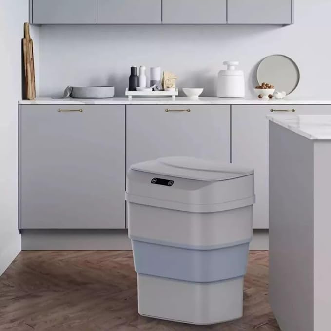 Smart Touchless Folding Trash Can 17.5L Infrared Sensor
