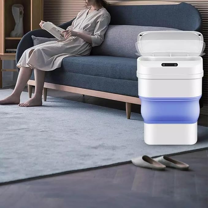 Smart Touchless Folding Trash Can 17.5L Infrared Sensor