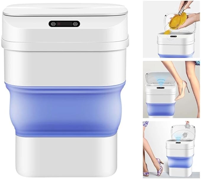 Smart Touchless Folding Trash Can 17.5L Infrared Sensor